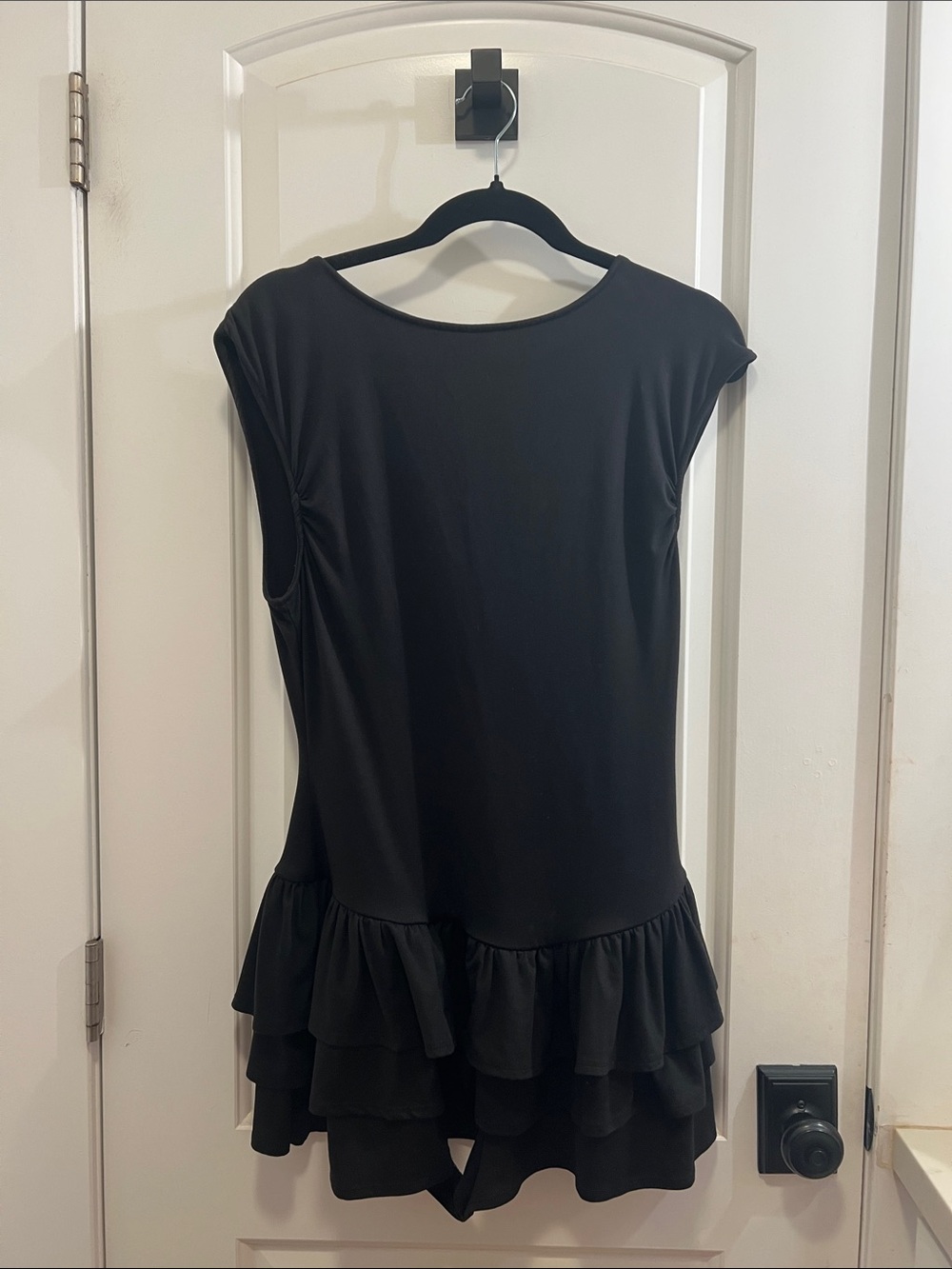 Kimchi Blue Black Tiered Ruffle Mini Dress